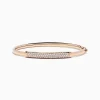 BH Multi 14K Rose Gold Diamond Pave Bangle, 1.00 TCW | Bracelets