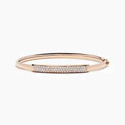 BH Multi 14K Rose Gold Diamond Pave Bangle, 1.00 TCW | Bracelets