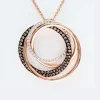 Effy Jewelry 14K Rose Gold Espresso and White Diamond Pendant, 0.43 TCW | Necklaces & Pendants