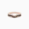 Effy Jewelry 14K Rose Gold Espresso and White Diamond Band | Rings