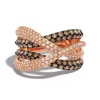 Effy Jewelry 14K Rose Gold Espresso and White Diamond Ring, 1.52 TCW | Rings