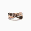 Effy Jewelry 14K Rose Gold Espresso and White Diamond Ring, 0.48 TCW | Rings