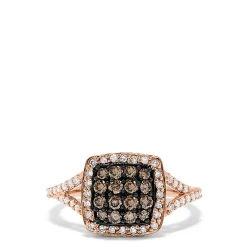 Effy Jewelry 14K Rose Gold Espresso and White Diamond Ring, 0.60 TCW | Rings