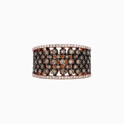 Effy Jewelry 14K Rose Gold Espresso and White Diamond Ring, 1.25 TCW | Rings