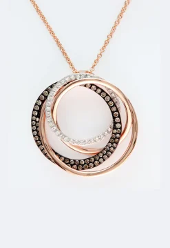 Effy Jewelry 14K Rose Gold Espresso and White Diamond Pendant, 0.43 TCW | Necklaces & Pendants