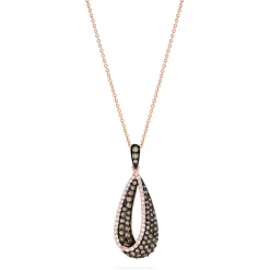 Effy Jewelry 14K Rose Gold Espresso and White Diamond Drop Pendant, 0.86 TCW | Necklaces & Pendants