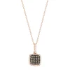 Effy Jewelry 14K Rose Gold Espresso and White Diamond Pendant, 0.60 TCW | Necklaces & Pendants