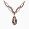 Effy Jewelry 14K Rose Gold Espresso and White Diamond Drop Necklace | Necklaces & Pendants