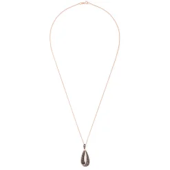 Effy Jewelry 14K Rose Gold Espresso and White Diamond Drop Pendant, 0.86 TCW | Necklaces & Pendants