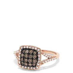 Effy Jewelry 14K Rose Gold Espresso and White Diamond Ring, 0.60 TCW | Rings