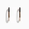 Effy Jewelry 14K Rose Gold Espresso, Black and White Diamond Hoop Earrings | Earrings