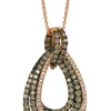 Effy Jewelry 14K Rose Gold Espresso u0026 White Diamond Pendant, 1.27 TCW | Necklaces & Pendants
