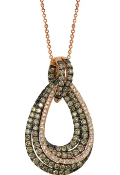 Effy Jewelry 14K Rose Gold Espresso u0026 White Diamond Pendant, 1.27 TCW | Necklaces & Pendants