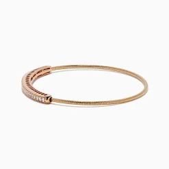 Effy Jewelry 14K Rose Gold Flexible Diamond Bangle | Bracelets