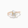 Effy Jewelry 14K Rose Gold Fresh Water Pearl and Diamond Flower Ring | Rings