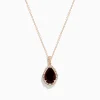 Effy Jewelry 14K Rose Gold Garnet and Diamond Pendant | Necklaces & Pendants