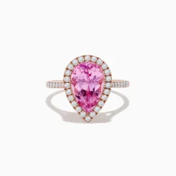Effy Jewelry 14K Rose Gold Kunzite and Diamond Ring | Rings