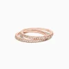 Effy Jewelry 14K Rose Gold Pave Diamond Band, Set of Two | Rings