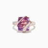 Effy Jewelry 14K Rose Gold Pink Amethyst and Diamond Ring | Rings