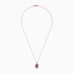 Effy Jewelry 14K Rose Gold Pink Amethyst and Diamond Pendant | Necklaces & Pendants