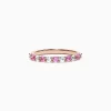 Effy Jewelry 14K Rose Gold Pink and White Sapphire Band Ring, 0.94 TCW | Rings