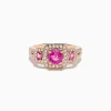 Effy Jewelry 14K Rose Gold Pink Sapphire and Diamond Ring | Rings