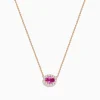 Effy Jewelry 14K Rose Gold Pink Sapphire and Diamond Necklace | Necklaces & Pendants