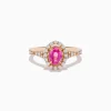 Effy Jewelry 14K Rose Gold Pink Sapphire and Diamond Ring | Rings