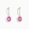 Effy Jewelry 14K Rose Gold Pink Sapphire and Diamond Earrings | Earrings