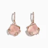 Effy Jewelry 14K Rose Gold Rose Quartz and Diamond Earrings, 13.05 TCW | Earrings