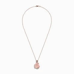 Effy Jewelry 14K Rose Gold Rose Quartz and Diamond Pendant, 16.18 TCW | Necklaces & Pendants