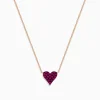 Effy Jewelry 14K Rose Gold Ruby Pave Heart Necklace | Necklaces & Pendants