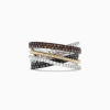 BH Multi 14K Tri-Color Gold Black, Brown and White Diamond Ring, 0.38 TCW | Rings