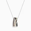 BH Multi 14K Trio-Color Gold Brown, Black and White Diamond Pendant 0.61 TCW | Necklaces & Pendants