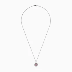 BH Multi 14K Two Tone Gold Pink and White Diamond Pendant, 0.54 TCW | Necklaces & Pendants