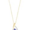 Effy Jewelry 14K Two Tone Gold Tanzanite and Diamond Pendant, 0.87 TCW | Necklaces & Pendants