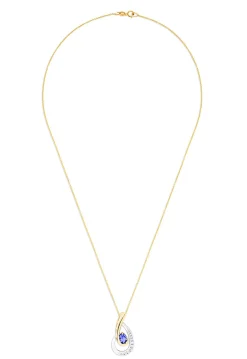 Effy Jewelry 14K Two Tone Gold Tanzanite and Diamond Pendant, 0.87 TCW | Necklaces & Pendants