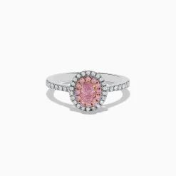 Effy Jewelry 18K Two Tone Gold White and GIA Certified Pink Diamond Ring | Rings