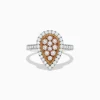 Effy Jewelry 14K Two Tone Gold White and Pink Diamond Ring | Rings