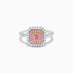 Effy Jewelry 18K Two Tone Gold White and Pink Diamond Ring | Rings