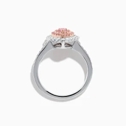 Effy Jewelry 18K Two Tone Gold White and Pink Diamond Heart Ring | Rings