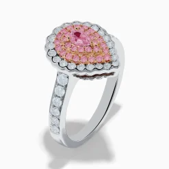 Effy Jewelry 18K Two Tone Gold White and Pink Diamond Ring | Rings