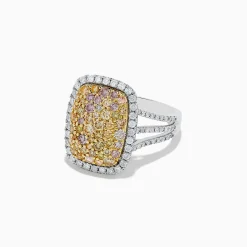 BH Multi 14K Two Tone Gold Yellow and White Diamond Ring, 1.60 TCW | Rings