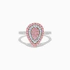 Effy Jewelry 14K Two Tone Pink and White Diamond Ring | Rings