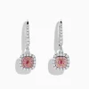Effy Jewelry 18K Two Tone White and Pink Diamond Drop Earrings | Earrings