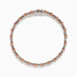 Effy Jewelry 18K Two Tone White u0026 Pink Diamond Bracelet | Bracelets