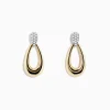 Effy Jewelry 14K Two-Tone Gold and Diamond Dewdrop Earrings | Earrings