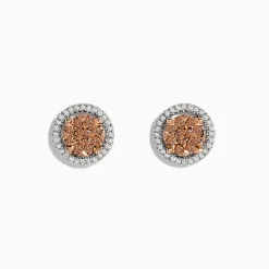 BH Multi 14K Two-Tone Gold Espresso Diamond Stud Earrings | Earrings