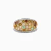 Effy Jewelry 14K Two-Tone Gold Multi Color Diamond Ring | Rings