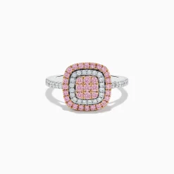Effy Jewelry 14K Two-Tone Pink and White Diamond Ring | Rings